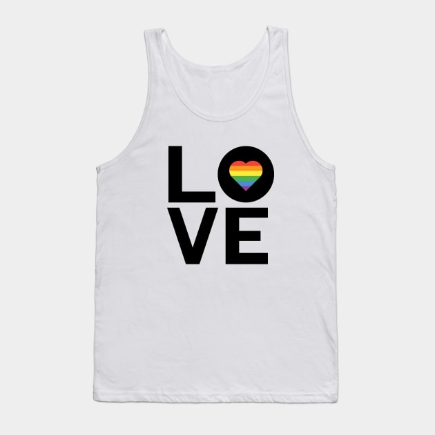 LGBT Rainbow Love T-Shirt Gay Lesbian Inspired Rainbow Heart LGBT Pride Tank Top by giftideas